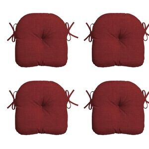Set of 4 Arden Outdoor Tufted Bistro Seat Cushion, S,14.5 in x 15 in open box
